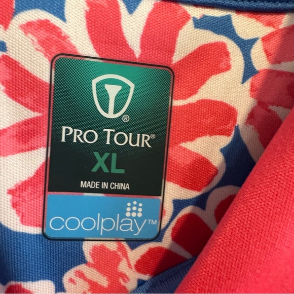 Pro Tour Sleeveless Floral Printed Flounce Dress Pockets Tennis Golf Size XL - Picture 6 of 9